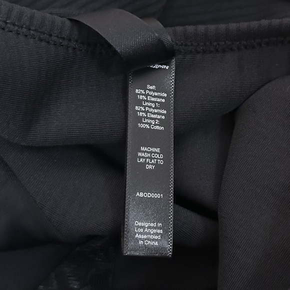 For Love And Lemons Clara Retro Ribbed Thong Bodysuit in Black - Picture 14 of 16